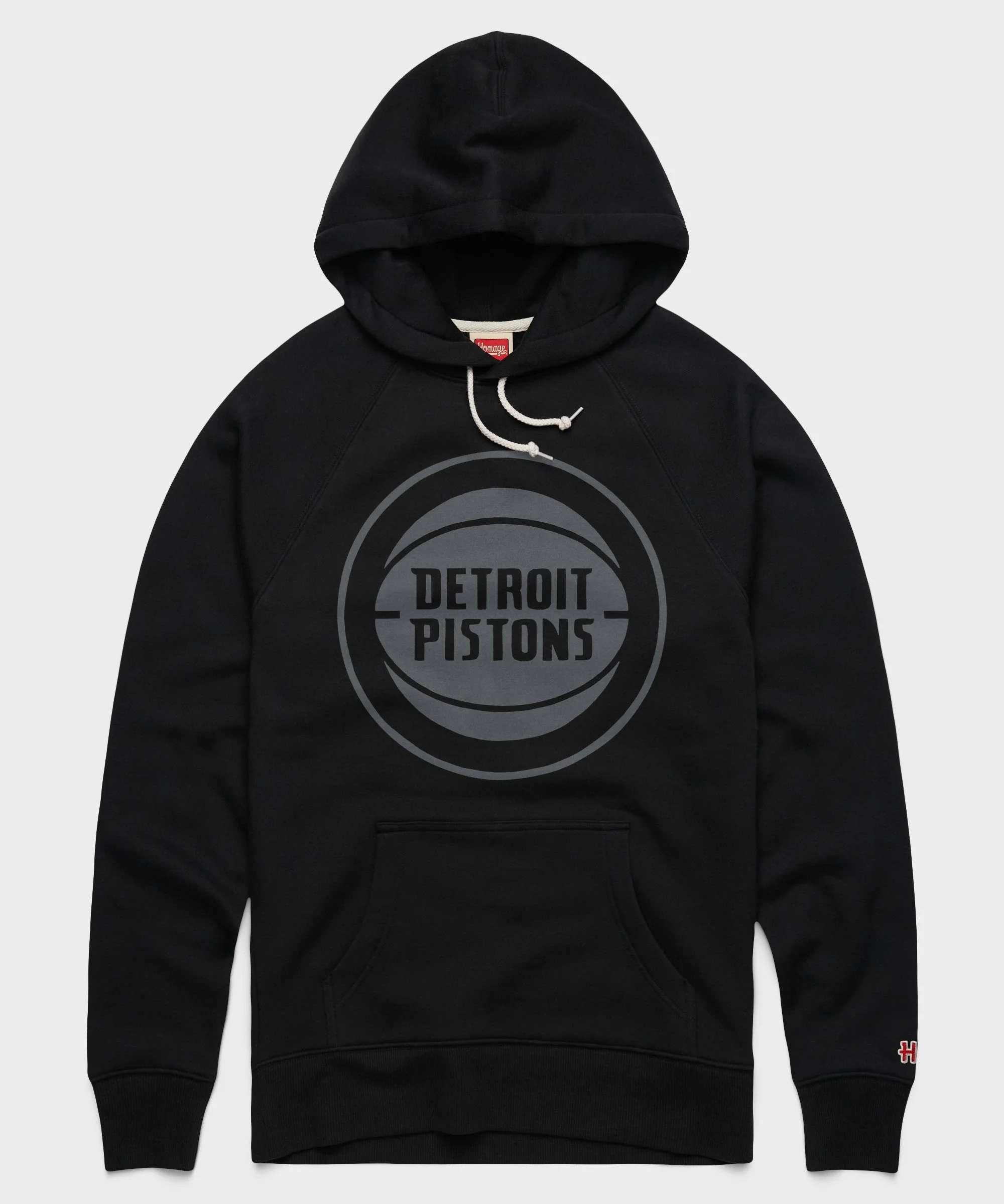 Detroit Pistons Logo Blackout Hoodie