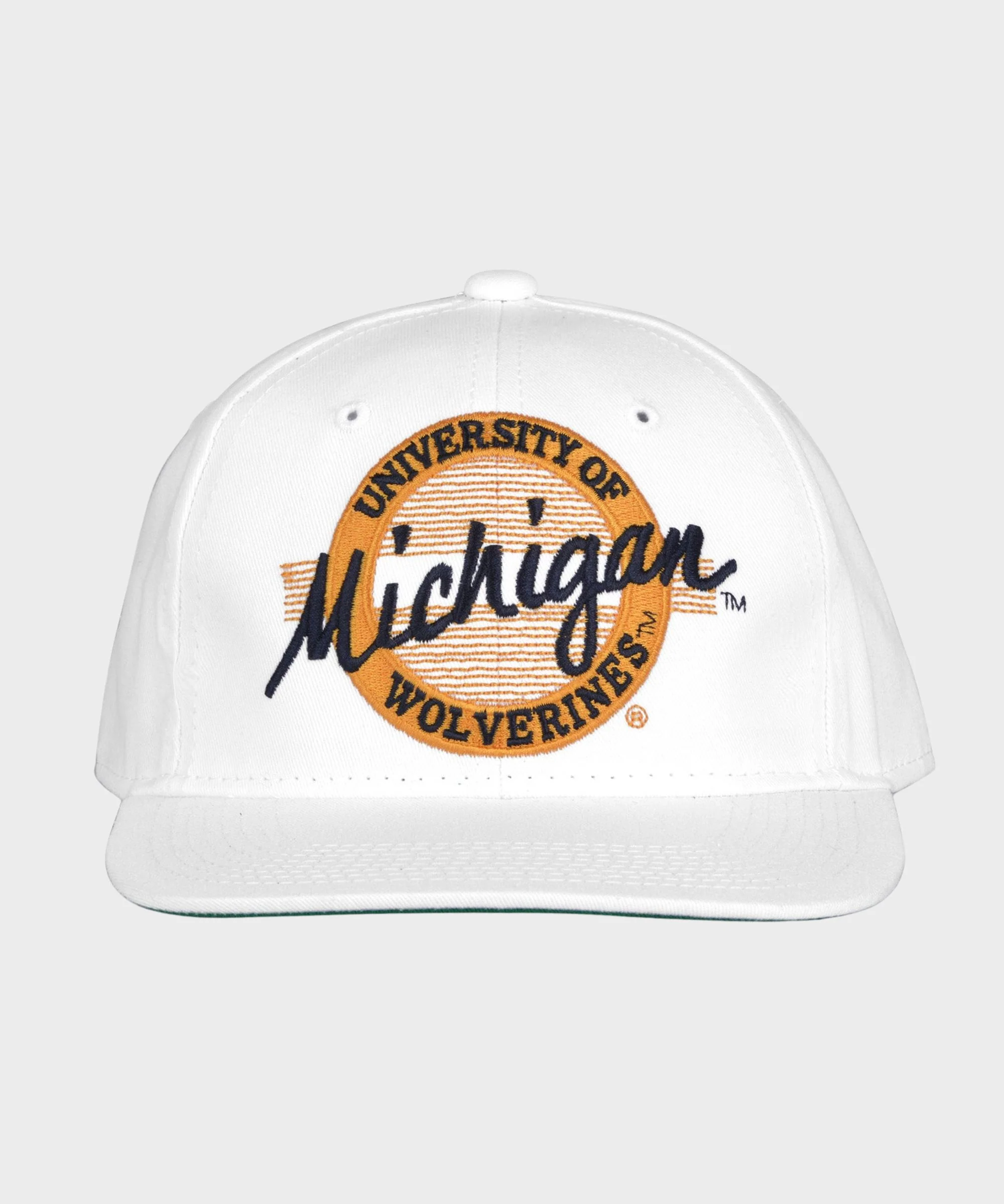 The Game x HOMAGE Michigan Retro Circle Snapback White
