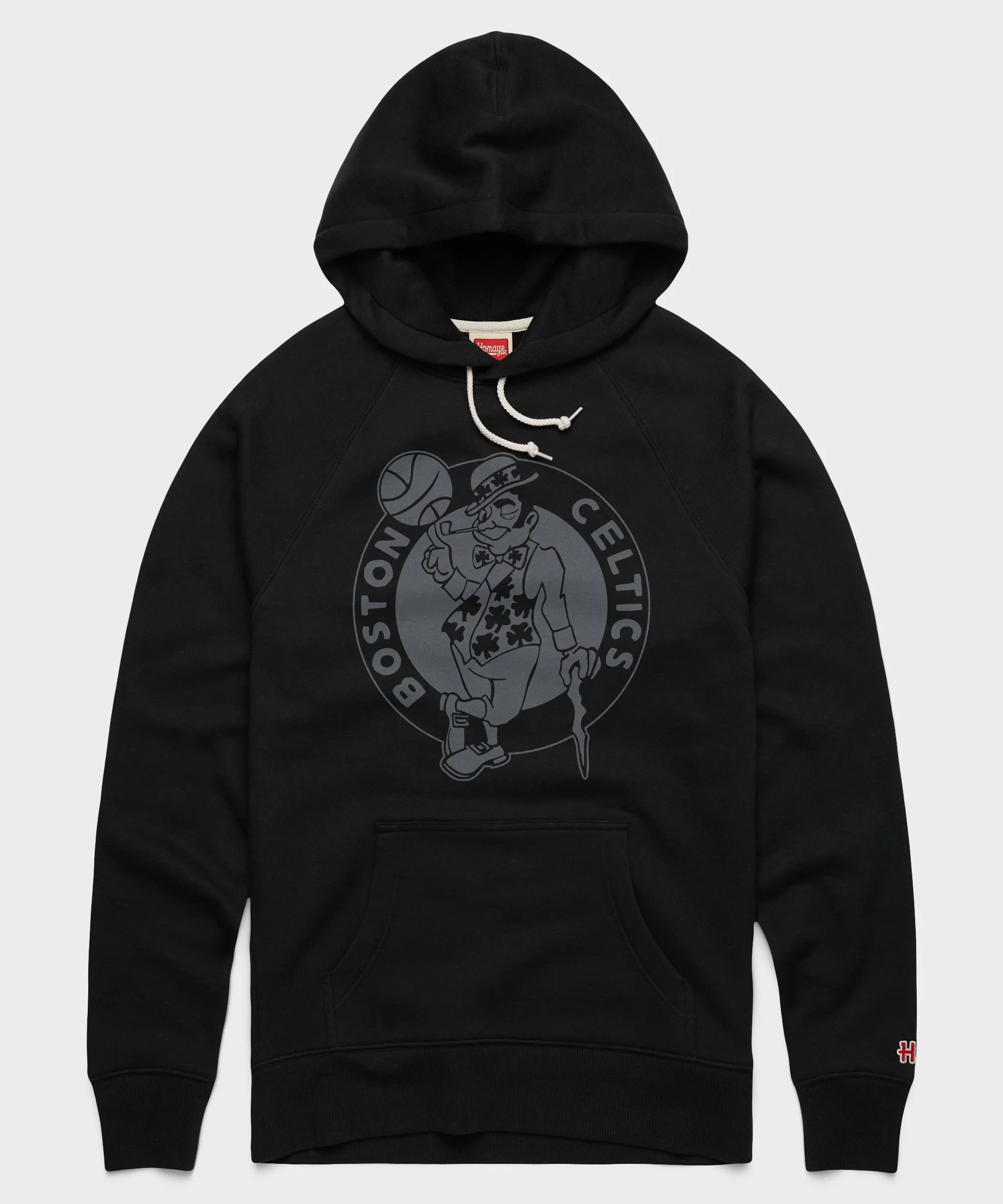 Boston Celtics Logo Blackout Hoodie
