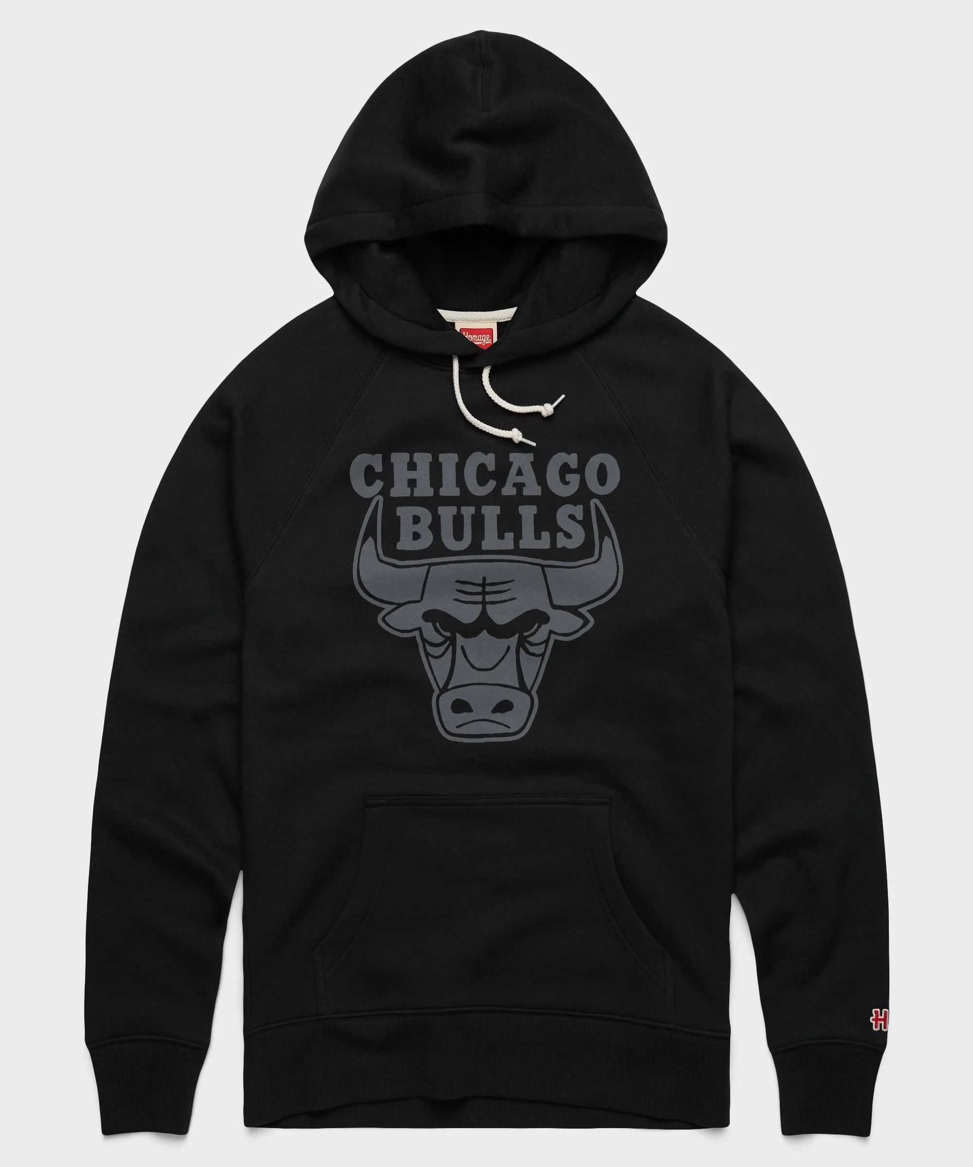 Chicago Bulls Logo Blackout Hoodie